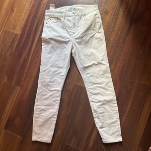 VINEYARD VINES Soft White Corduroy High Rise Skinny Pant Size 30